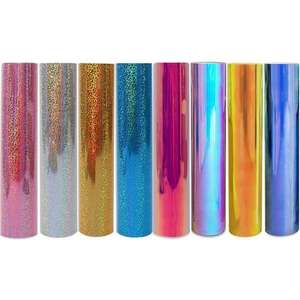 Wholesale Metallized <b>Holographic</b> PET Adhesive <b>Sticker</b> Film Multi-Color Shiny Gift Wrap <b>Stickers</b> Lamination Decorative Packaging - Product Image 2