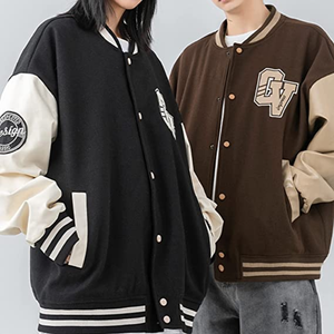 Veste universitaire personnalisée pour homme en laine, cuir et toile, avec broderies, logos, patchs et étiquettes personnalisés, respirante, pour l'hiver - Product Image 5