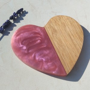 Dessous de verre élégants en bois d'acacia et en résine, sous-verres ronds pour le salon, le bar et le café - Product Image 3