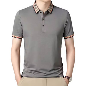 Nouveaux arrivages de polos brodés à motifs solides et personnalisés pour hommes, vêtements d'été respirants et confortables au toucher doux - Product Image 2