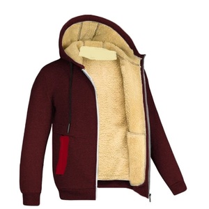 Sweat à capuche zippé pour hommes hiver polaire vêtements chauds sport loisirs essentiel vêtements d'extérieur à capuche noir blanc gris - Product Image 5