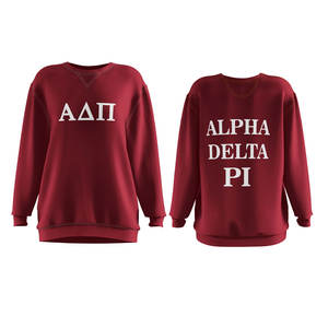 Sudadera de lana para mujer personalizada para invierno/otoño, ropa de calle de moda para viajes, con estampado de letras griegas, Spandex/Material de algodón - Product Image 3