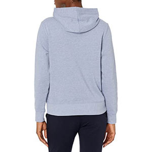 Sudadera con capucha granate para mujer 100% algodón liso diseño de gran tamaño sudadera pulóver Capucha con cordón bolsillo de canguro para invierno - Product Image 6