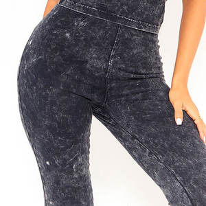 Offre Spéciale dames athlétique Stretch collants lavage à l'acide Legging taille haute Gym vêtements actifs Compression Leggings cravate teinture femmes Fitness - Product Image 6