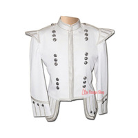 Gilet doublet écossais traditionnel rouge unisexe, personnalisé et fait main en soie et laine, pour doux-tonneur