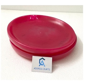 Venta caliente de lujo creativo remolino patrón resina plato ensalada vanidad reutilizable servir ensalada plato para el hogar utensilios de cocina platos - Product Image 5