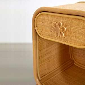 Buffet de luxe au design unique, meuble pour chambre à coucher, buffet de chevet en rotin fabriqué à la main de manière écologique - Product Image 6