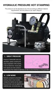 Dual Station DTF เครื่องพิมพ์เสื้อยืดเครื่องอัดความร้อนระบบนิวเมติกส์แบบอัตโนมัติแท่นคู่สำหรับเสื้อผ้าและเสื้อยืดการถ่ายเทความร้อน - Product Image 5