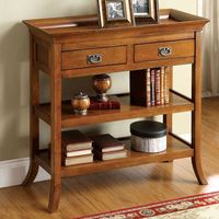 Table console en bois massif pour entrée et salon avec charme de ferme rustique et style élégant