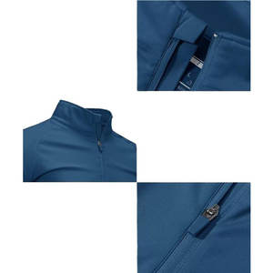 Venta al por mayor 1/4 cremallera pesca Golf correr polos de secado rápido hombres cuarto pulóver activo camisas de manga larga - Product Image 3