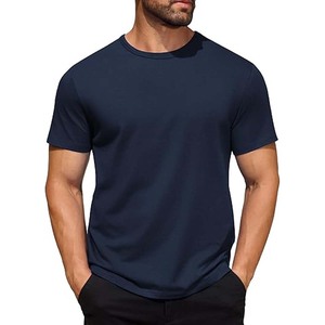 Camisetas de Algodón para Hombre con Logotipo Personalizado, Cuello Redondo, Manga Corta, Camisetas Casuales de Moda para Hombre - Product Image 5