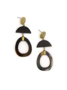 ต่างหูกระดุมรูปวัววินเทจฮอร์นแบบปรับแต่งได้ทำด้วยมือ100% ปล่อยเขาควายธรรมชาติสำหรับงานแต่งงาน - Product Image 3