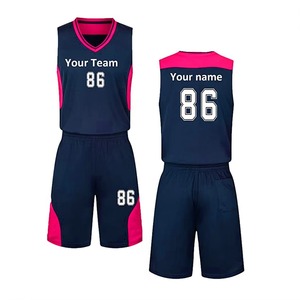 Colección de uniformes de baloncesto con ajuste de tendencia, camisetas y pantalones cortos transpirables que absorben la humedad para juegos de cancha competitivos - Product Image 4