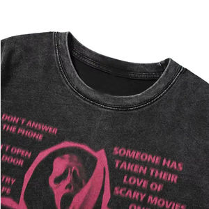 เสื้อทีเชิ้ตชายหญิงผ้าคอตต้อนลำลองเสื้อถักนิตติ้งแบบวินเทจ - Product Image 3