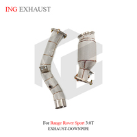 ING tuyau d'échappement en acier inoxydable tuyau de descente tuyau avant pour Range Rover Sport 3.0T avec bouclier thermique tuyaux d'échappement de haute qualité voiture