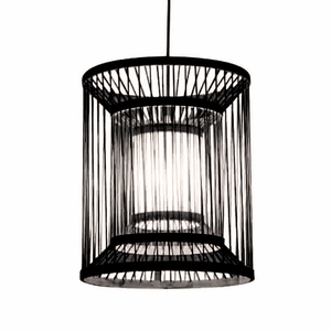 Pantalla de Lámpara Colgante de Bambú y Ratán Duradera, Lámpara Tejida a Mano para Iluminación Ecológica en la Sala de Estar - Product Image 5