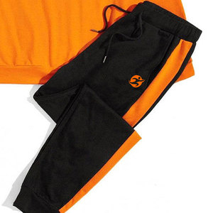 Winter Fitness Men's Solid Hip Hop 100% Cotton Quick Dry Pullover Sweat Suit <b>Sets</b> Custom Logo Plus Size <b>Gym</b> Jogging - Product Image 3