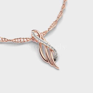 Lujo 925 Plata músico morada joyería fina colgantes y dijes artístico CZ diamante nota diseño para amantes de la música - Product Image 2