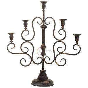 เชิงเทียนทองเหลืองสีดำดีไซน์สุดมหัศจรรย์เชิงเทียนสำหรับงานแต่งงานปาร์ตี้เทียนที่ไม่เหมือนใคร - Product Image 2