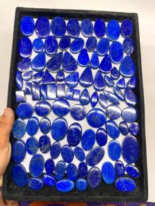 100% Natural Blue <b>Lapis</b> <b>Lazuli</b> Loose Cabochon Gemstones Handmade Polished for Women's Jewellery Making - Product Image 4