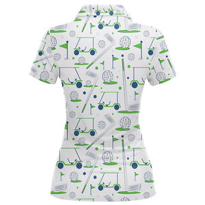Polo de golf suave para mujer de nuevo diseño, polos de poliéster estampados para mujer al por mayor con logotipo personalizado - Product Image 6