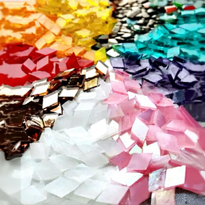 Kit de mosaïque en verre coloré, artisanat, pièces détachées, forme carrée, décorations pour la maison, assiettes, cadres, pots de fleurs, Chine - Product Image 1