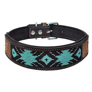 Collier pour chien en cuir de qualité supérieure, finition cloutée, design simple et luxueux, pour chiens de petite et grande taille, durable, respirant, écologique - Product Image 2