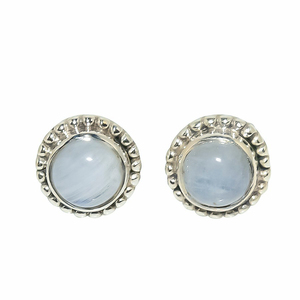 Pendiente de tuerca de Plata de Ley 925 personalizado para mujer, flor de diamante de piedra lunar arcoíris Natural para regalo de fiesta, joyería fina para - Product Image 2