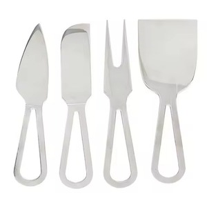 Table Decorative Cheese Knife Royal Design Cheese Set with Handmade Loop Handle Design <b>Silver</b> Polished Cheese Spreader - Product Image 1