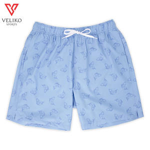 Pantalones cortos de lona de cintura media para hombre, tela elástica antiarrugas de licra, respetuosos con el medio ambiente, playa, surf, ropa informal de verano - Product Image 1