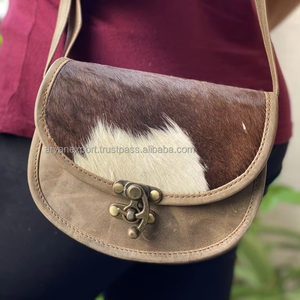 Nouveau sac à main en cuir de fourrure de vachette élégant pour femmes sac à main sac à provisions Offre Spéciale Design Unique sac fait main cadeau pour elle - Product Image 3