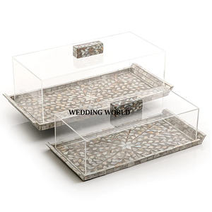 Plateau à chocolat design best-seller avec couvercle fait à la main vente chaude de vaisselle de restaurant vente en gros de luxe nouveau plateau à chocolat - Product Image 4