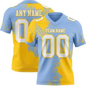 Vente en gros Maillot de football américain Logo personnalisé Impression par sublimation Uniformes d'équipe Maille de polyester Vêtements de sport pour clubs - Product Image 1