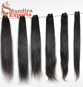 Vente en gros 100% extensions de cheveux humains vierges indiens bruts non transformés cuticule alignée paquet droit couleur naturelle 14A vendeur perruques - Product Image 2