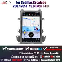 AuCAR 13.6 "Android 13 autoradio GPS Navigation pour Cadillac Escalade 2007-2014 lecteur audio multimédia de voiture lecteur DVD de voiture