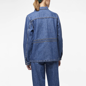 Hot Sale 2026 Women's Beaded Pearl Long Denim Jacket Loose Fit Fashionable Winter Autumn Style - Product Image 4