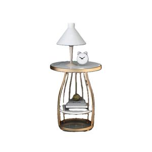 Ensemble de 2 tables d'appoint industrielles à corbeille en fil métallique avec dessus en bois Tables de rangement gigognes - Product Image 6