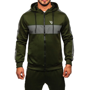 Conjunto Deportivo de Invierno para Hombre de Alta Calidad, Personalizado, 100% Poliéster, Transpirable, de Secado Rápido, Manga Larga, con Cremallera Completa y Capucha - Product Image 3