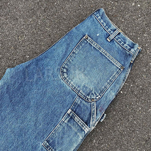 DENIM Pantalones vaqueros desgastados Pantalones cortos Lavado Jorts Baggy Doble rodilla Carpintero Cargo Pantalones cortos de trabajo de mezclilla Pantalones cortos Hombres - Product Image 4