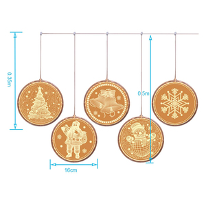 Ensemble de 5 lampes LED USB à thème de Noël, transparentes, pour intérieur et extérieur, équipement d'éclairage en plastique - Product Image 3