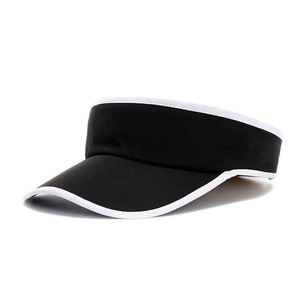 Visière unisexe en polyester noir et blanc avec bord incurvé, ajustement réglable pour une utilisation estivale en extérieur, taille adulte 2026 - Product Image 1