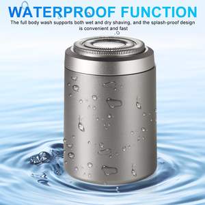 Afeitadora Eléctrica Portátil Mini Recargable por USB para Hombre, Afeitadora Rotativa Inalámbrica Impermeable IPX7 con Cuchilla Única para Uso Corporal - Product Image 6