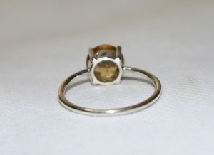 Anillo de Plata con Citrino Hecho a Mano, Piedra Natural, Joyería Apilable para Fiestas, Regalo para Ella - Product Image 3