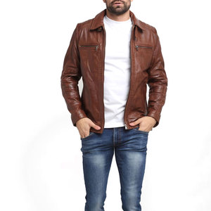 Veste d'hiver en cuir tendance pour homme avec doublure épaisse et chaude pour un port confortable toute la journée Veste en cuir pour homme - Product Image 4