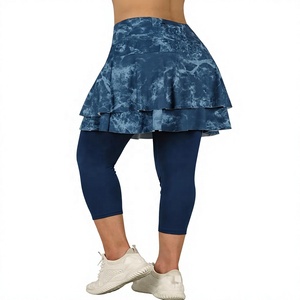High Waist Navy Blue Full Length Flared Leg Yoga <b>Skirt</b> Elastic Waist Breathable Spandex Cotton Tummy Control <b>Shapewear</b> for Women - Product Image 5