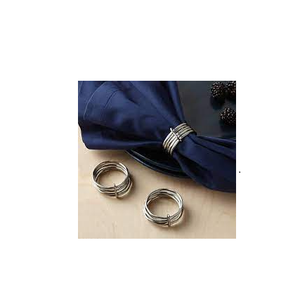 Soporte de anillo de latón ecológico para servilletas, Decoración de mesa, anillo de metal para servilletas de plata y oro rosa para fiesta de boda - Product Image 4