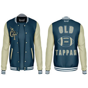 Chaquetas Varsity Unisex Personalizadas OEM, Cuello Alto de Lona, Resistentes al Viento, Color y Logotipo Personalizados, Alta Calidad, Invierno - Product Image 3