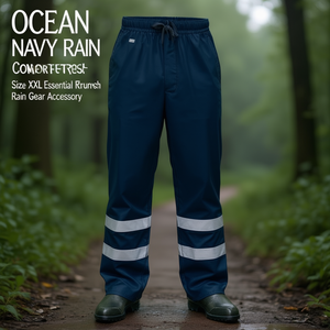 OCEAN <b>Navy</b> Rain Trousers Comfort Stretch Size XXL Essential Rain Gear <b>Accessory</b> - Product Image 3