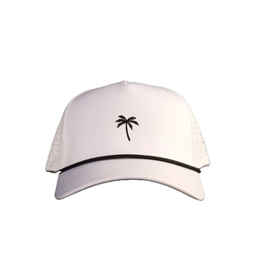 <b>Waterproof</b> 5-Panel Sporty Golf Baseball Snapback <b>Cap</b> INJAE VINA Coconut Tree Design Performance Perforated Polyester Unisex - Product Image 5