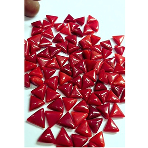 Qualité des ventes Moonga pierres précieuses en vrac rouge US $100 pièces cabochon de corail italien naturel 10mm-12mm triangle 249 cts lot 249 US $249 - Product Image 1